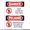 Signmission Safety Sign, OSHA Danger, 7" Height, Keep Clear Of This Area Bilingual Spanish OS-DS-D-57-VS-1383 - alternate 1